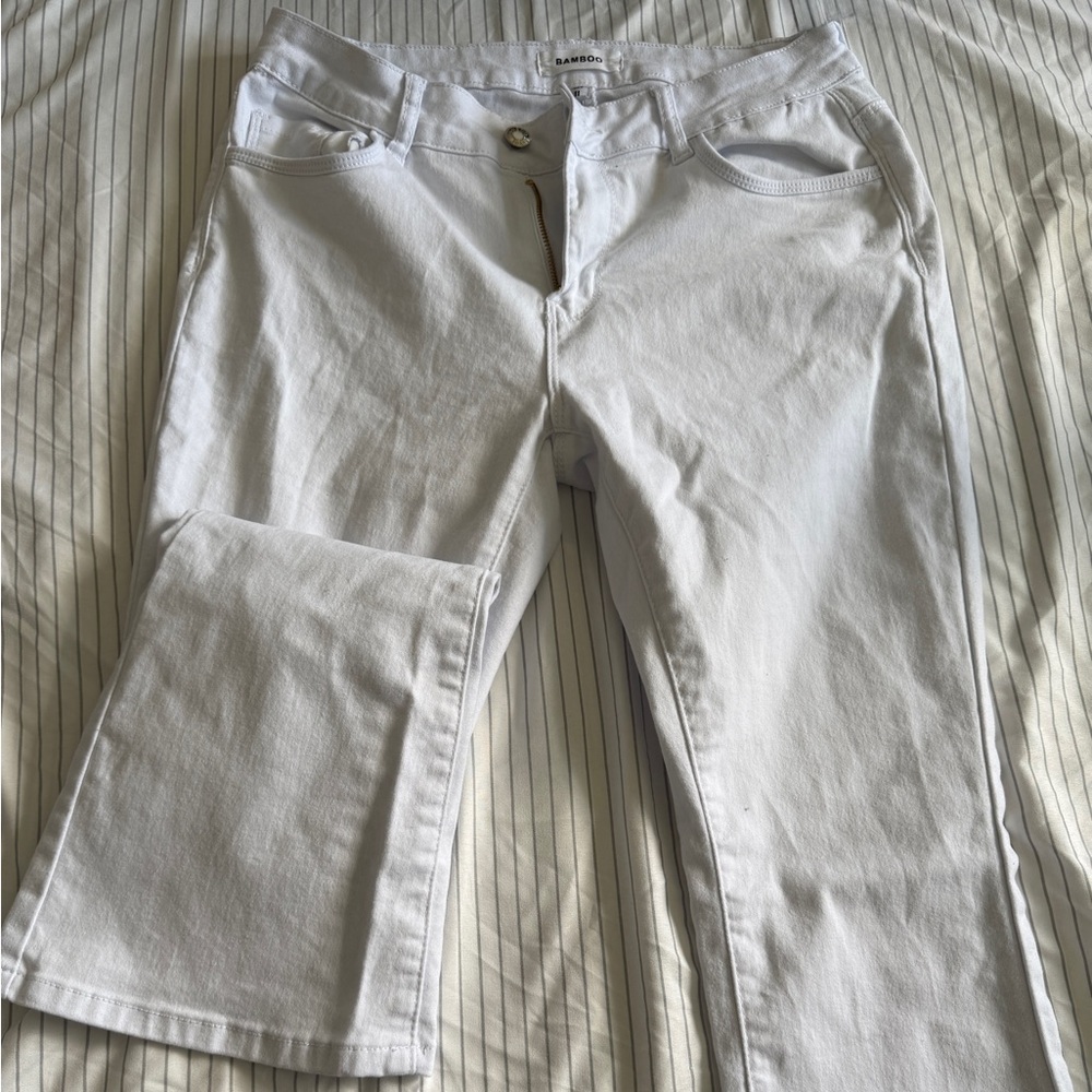 BAMBOO White Bootcut Jeans